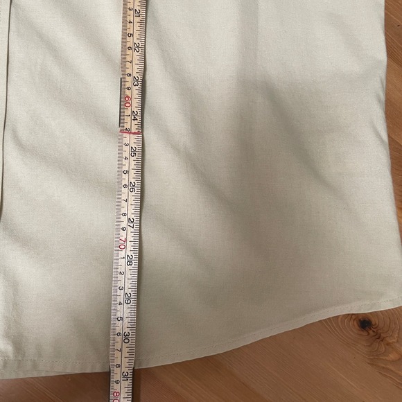 St Johns Bay Mens Tan Khaki Cotton Worry Free Short Sleeve Button Down Shirt L - Picture 7 of 7